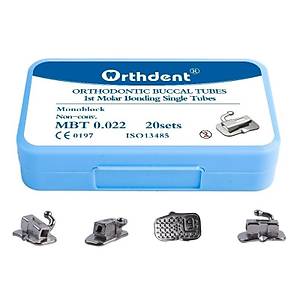 Orthdent Orthodontic Buccal Tubes 1st Molar Bonding Single Tubes MBT 0.022 4 L� 20 Set