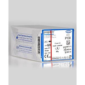 Do�san Propilen 6/0 13mm 1/2 Yuvarlak 75cm PP Emilemeyen S�tur P130