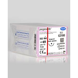 Do�san Pegesorb 4/0 18mm 1/2 Yuvarlak 75cm PGA Emilebilir S�tur G3180