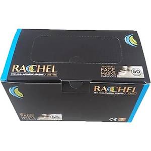 Rachel 3 Katl� Lastikli Cerrahi Maske