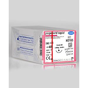 Do�san Pegesorb Rapid 4/0 16mm 3/8 Keskin 75cm PGA Emilebilir S�tur H3165