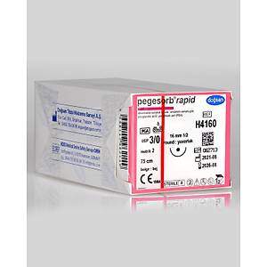 Do�san Pegesorb Rapid 3/0 16mm 1/2 Yuvarlak 75cm PGA Emilebilir S�tur H4160