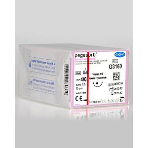 Do�san Pegesorb 4/0 16mm 1/2 Yuvarlak 75cm PGA Emilebilir S�tur G3160