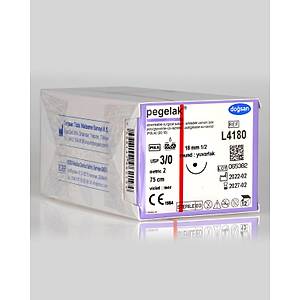 Do�san Pegelak 3/0 18mm 1/2 Yuvarlak 75cm PGLA Emilebilir S�tur L4180