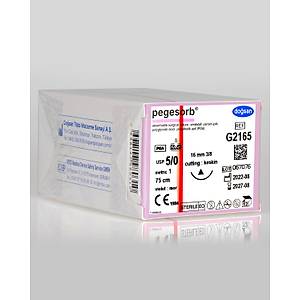 Do�san Pegesorb 5/0 16mm 3/8 Keskin 75cm PGA Emilebilir S�tur G2165