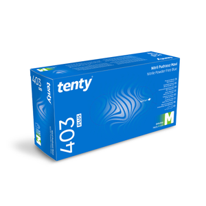 Tenty Nitril Pudras�z Muayene Eldiveni Mavi