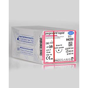 Do�san Pegesorb Rapid 3/0 20mm 1/2 Yuvarlak 75cm PGA Emilebilir S�tur H4200