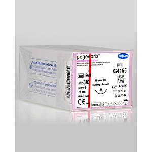 Do�san Pegesorb 3/0 16mm 3/8 Keskin 75cm PGA Emilebilir S�tur G4165