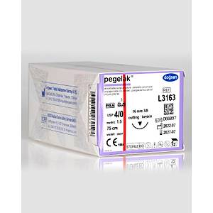 Do�san Pegelak 4/0 16mm 3/8 Ters Keskin 75cm PGLA Emilebilir S�tur L3163