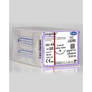 Do�san Pegelak 2/0 25mm 3/8 Keskin 45cm PGLA Emilebilir S�tur L5255