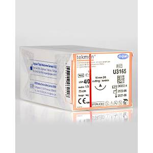 Do�san Tekmon 4/0 16mm 3/8 Keskin 75cm PGCL Emilebilir S�tur U3165