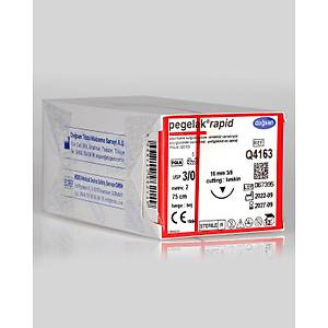 Do�san Pegelak Rapid 3/0 16mm 3/8 Ters Keskin 75cm PGLA Emilebilir S�tur Q4163