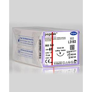 Do�san Pegelak 4/0 18mm 3/8 Ters Keskin 75cm PGLA Emilebilir S�tur L3183