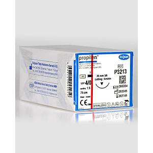 Doğsan Propilen 4/0 20mm 3/8 Ters Keskin 75cm PP Emilemeyen Sütur P3213