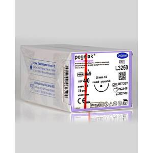 Do�san Pegelak 4/0 25mm 1/2 Yuvarlak 75cm PGLA Emilebilir S�tur L3250