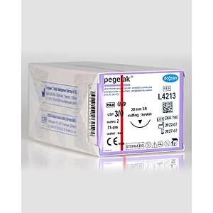 Do�san Pegelak 3/0 20mm 3/8 Ters Keskin 75cm PGLA Emilebilir S�tur L4213