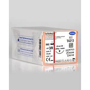 Do�san Tekmon 3/0 20mm 3/8 Ters Keskin 75cm PGCL Emilebilir S�tur T4213