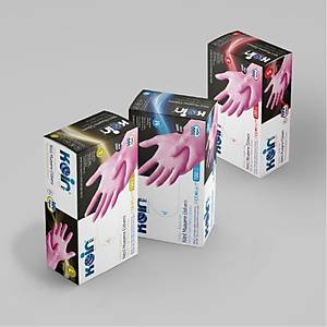 Koinsmh Nitril Pudras�z Muayene Eldiveni Pembe