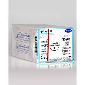 Do�san �pek 2/0 20mm 3/8 Ters Keskin 75cm Emilemeyen S�tur S5203