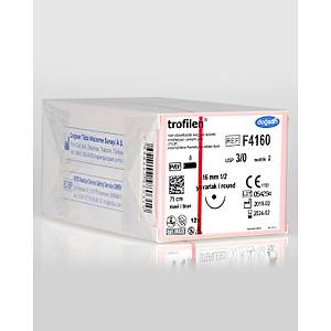 Do�san Trofilen 3/0 16mm 1/2 Yuvarlak 75cm PVDF Emilemeyen S�tur F4160
