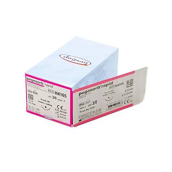 Dosan Pegesorb Rapid 3/0 16mm 3/8 Keskin 75cm PGA Emilebilir Stur H4165