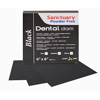 Sanctuary Rubber Dam Lastii Siyah Latex Medium