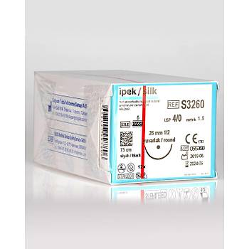 Dosan pek 4/0 26mm 1/2 Yuvarlak 75cm Emilemeyen Stur S3260