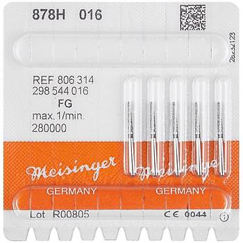 Meisinger Elmas Chamfer Frez Siyah Kuak FG 878H 016