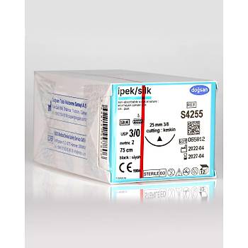 Dosan pek 3/0 25mm 3/8 Keskin 75cm Emilemeyen Stur S4255