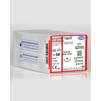 Dosan Pegelak Rapid 5/0 16mm 3/8 Keskin 75cm PGLA Emilebilir Stur Q2165
