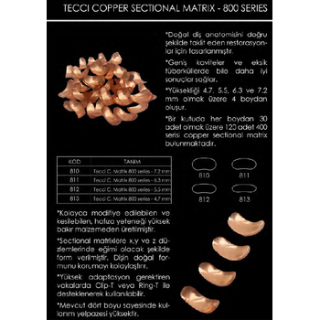 Tecci Copper Sectional Matrix 800 Series