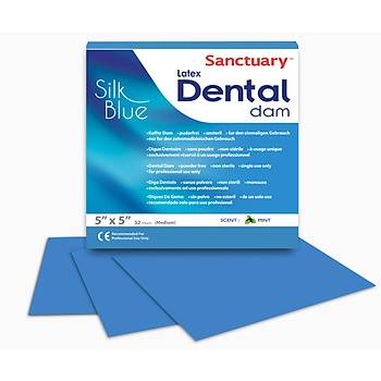 Sanctuary Rubber Dam Lastii Silk Blue pek Mavi Latex Medium