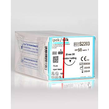 Dosan pek 5/0 20mm 3/8 Ters Keskin 75cm Emilemeyen Stur S2203