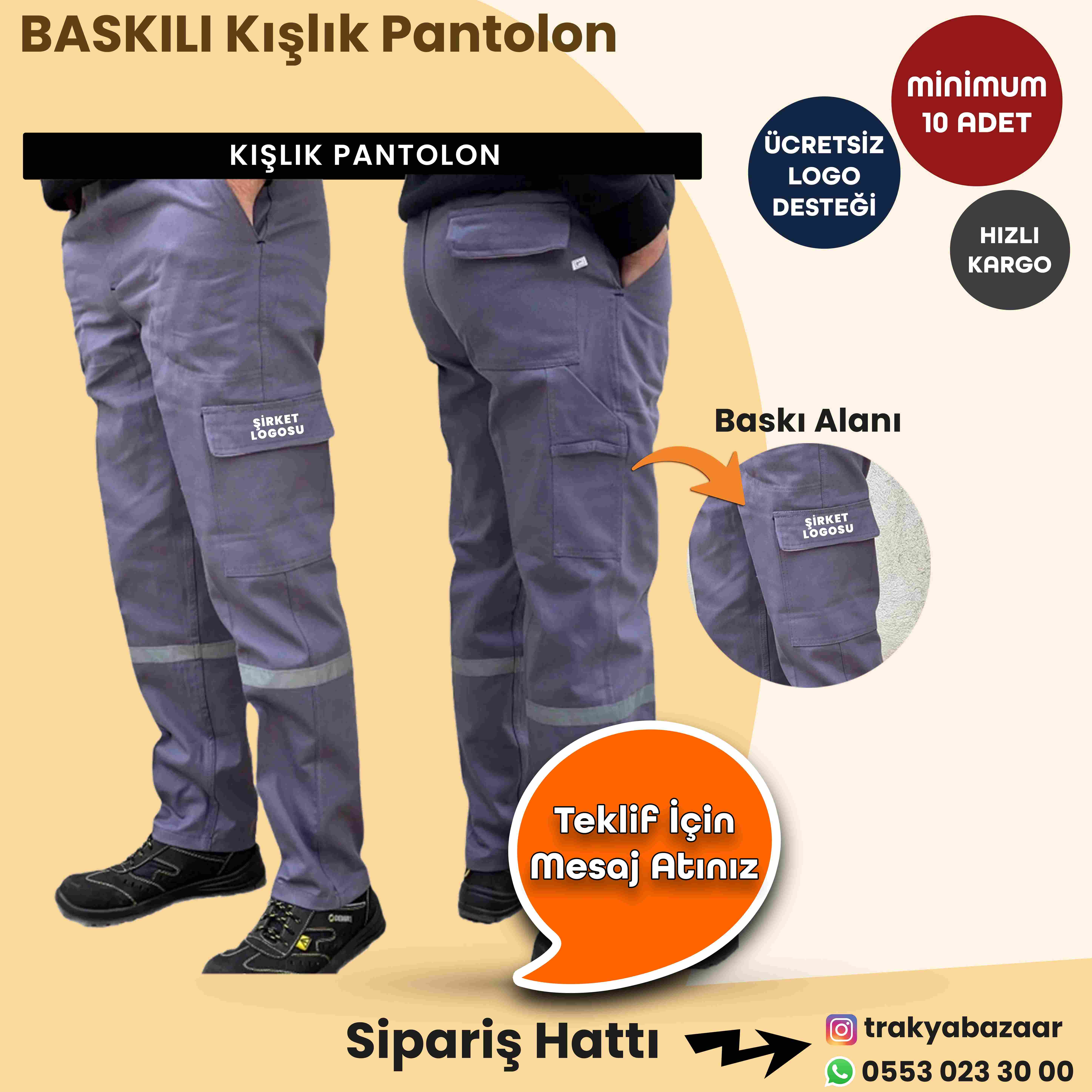 TRAKYA BAZAAR BASKILI PANTOLON