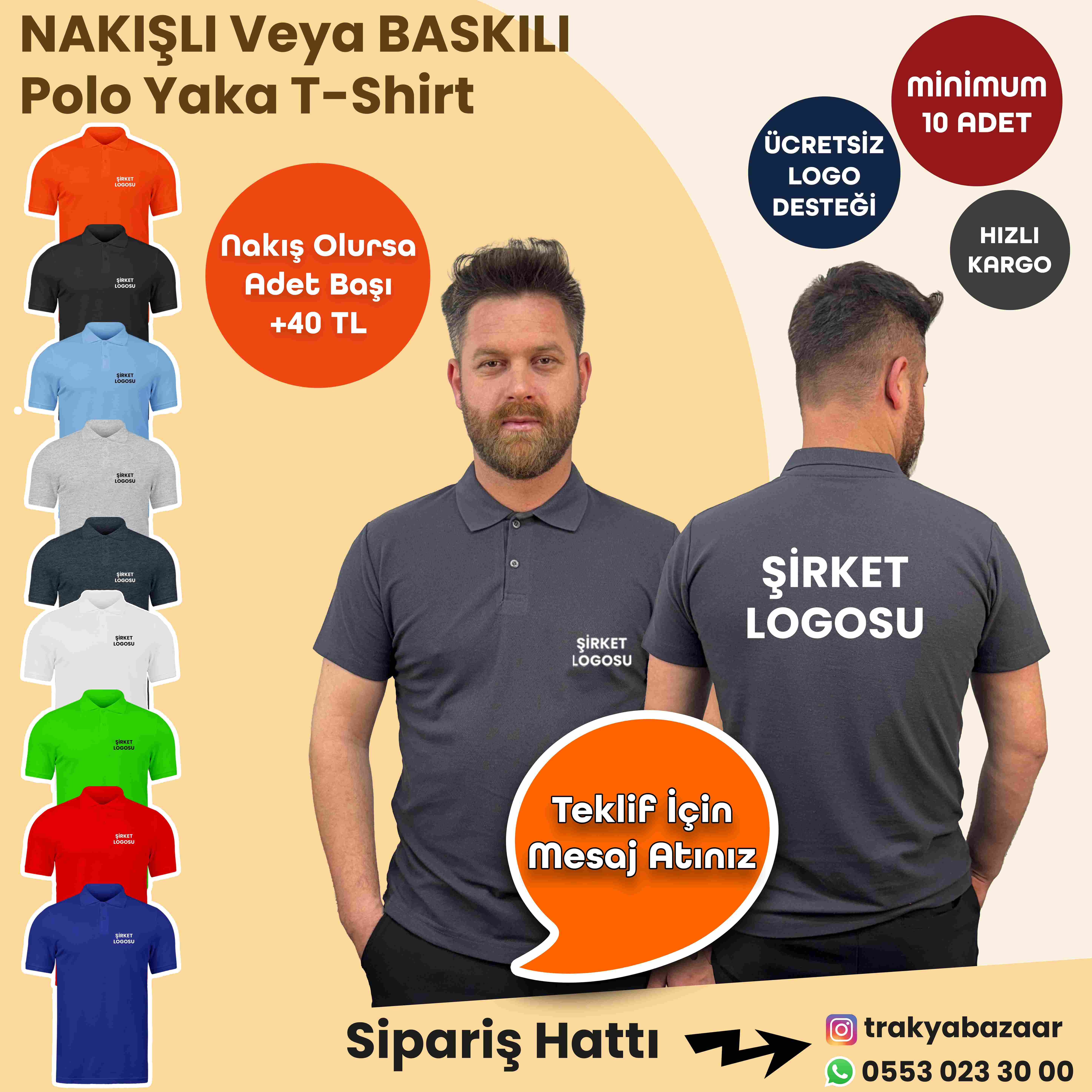 TİŞÖRT GELSİN NAKIŞLI Polo Yaka Tişört