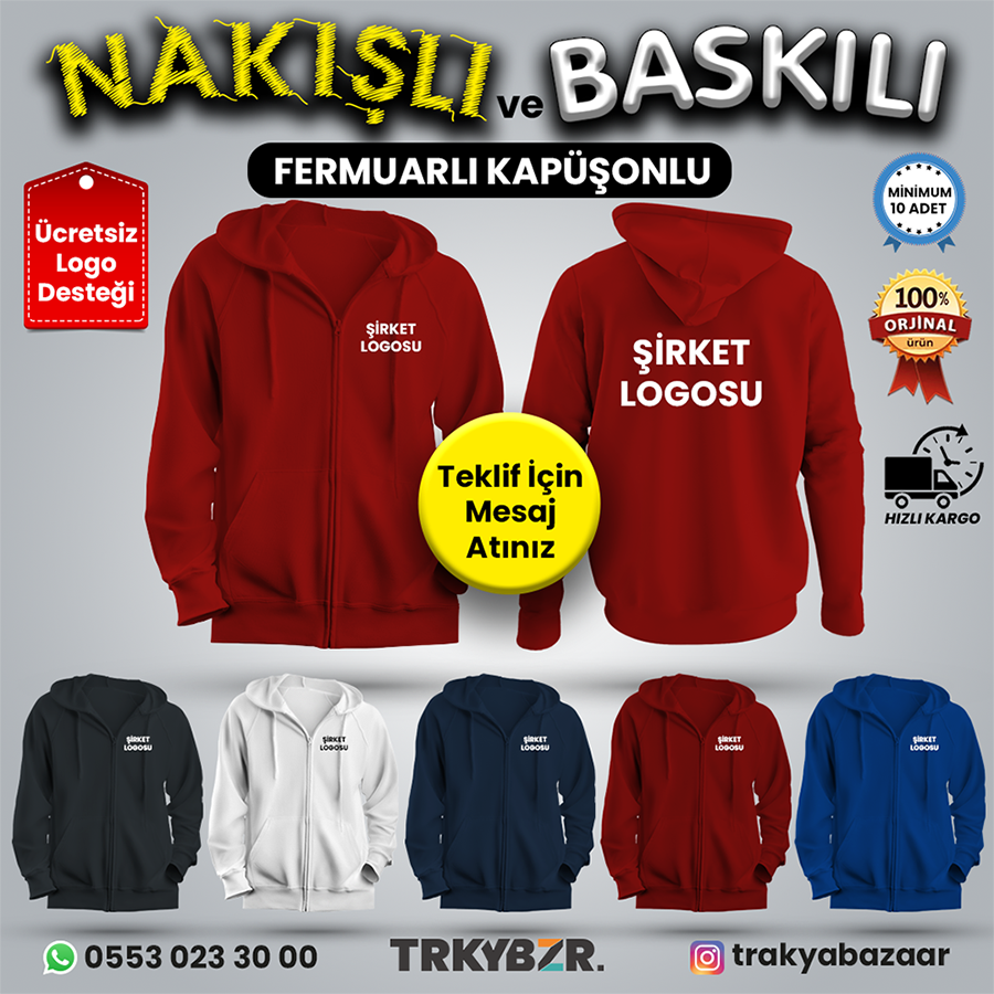 TİŞÖRT GELSİN FERMUARLI KAPÜŞONLU
