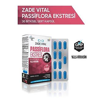 Zade Vital Passiflora Ekstresi Takviye Edici Gda 30 Bitkisel Sert Kapsl