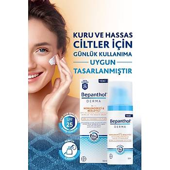 Bepanthol Derma Nemlendirici Ve Besleyici Spf 25 Yz Bakm Kremi 50 Ml