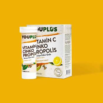 Youplus Vitamin C inko Propolis 20 Efervesan Tablet