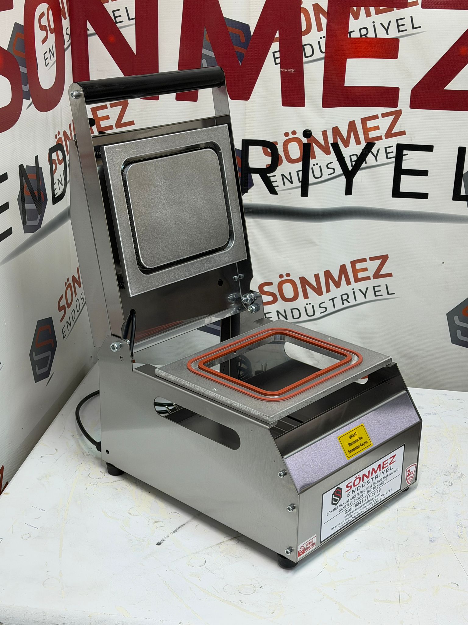 Sönmez Vakum Tek Bölmeli Eko Paslanmaz Kase Tabak Kapatma Makinesi