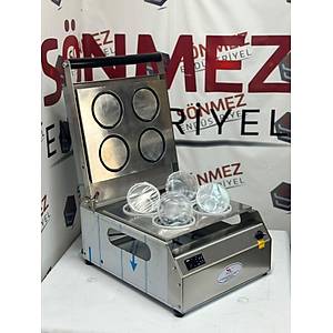 S�nmez Vakum 110*110 Yuvarlak Kase Kapatma Makinesi Tabak Kapatma Makinas� 4 Adet