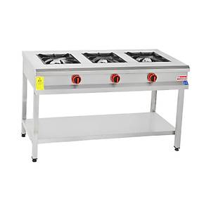 Himaksan Gazl� 130x50x85 Cm 3'l� Ocak Taban Rafl� Paslanmaz