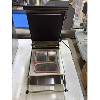 Propack Eko Yemek Paketleme Makinesi 3 B�lme Tabak Kapatma Makinas�