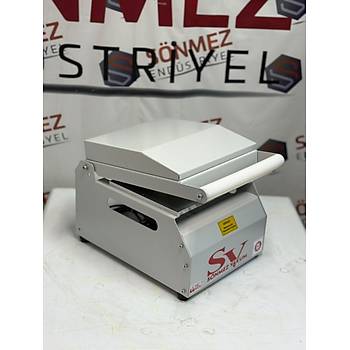 Snmez Vakum 20 Cm Yuvarlak Karton Tabak Kapatma Makinesi Salata Makarna Paketleme Makinesi