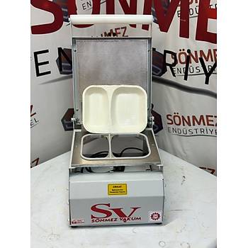 S�nmez Vakum 2 B�lme Karton Tabak Kapatma Yap��t�rma Makinesi