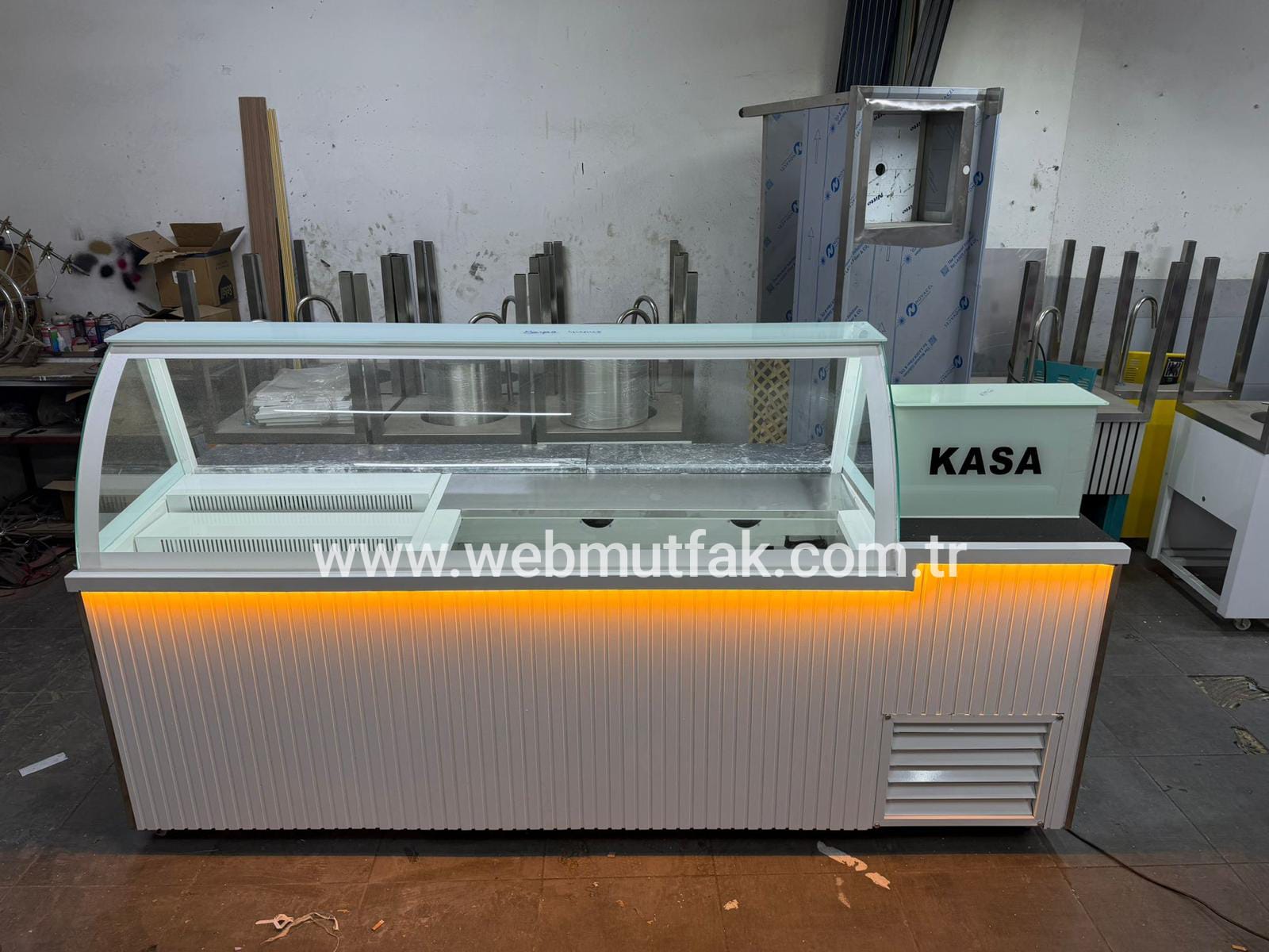 Kumpir & Waffle Tezgahı Seti 300 cm | Soğutmalı Waffle Dolabı + Kasa