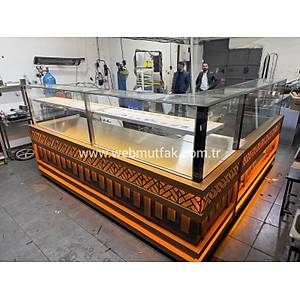 Sulu Sistem B�rek Tezgah� 300+250 cm | Paslanmaz B�reklik Tezgah� L Banko