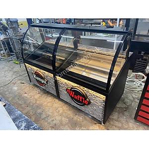 Kumpir Waffle Tezgah� Siyah 240 Cm