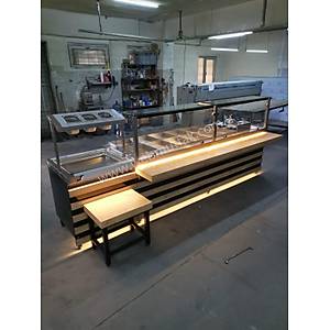 Yemeklik Tezgah� Ah�ap Dekorlu