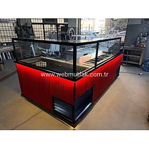 L Tipi So�utmal� �i�k�fte ve Salatabar Tezgah� 350 CM